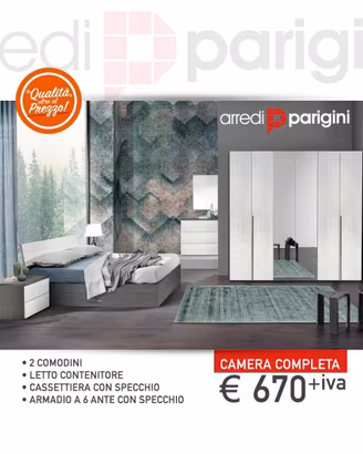 Camera da letto moderna+ letto contenitore - PROMO