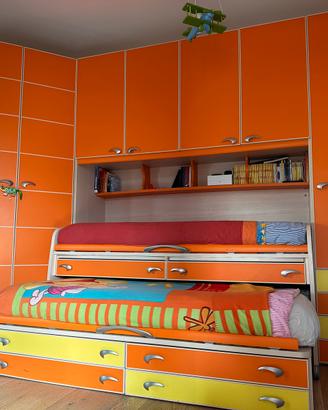 Cameretta Moretti Compact ponte e cabina armadio