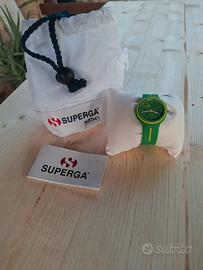 Superga orologio verde unisex nuovo