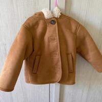 Cappotto in camoscio bambina