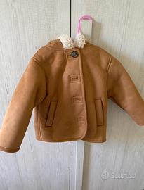 Cappotto in camoscio bambina