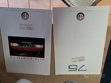 Brochure Alfa Romeo 75 Prima serie
