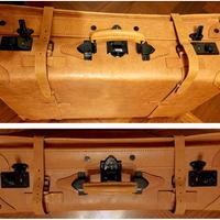 Set di 2 Valigie pelle Vintage