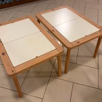 Tavolini asilo in legno con cassetto