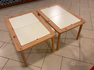 Tavolini asilo in legno con cassetto