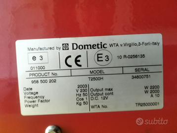 Generatore per camper