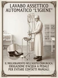 Raro ed Antico Lavabo Medico Chirurgico (Vintage)
