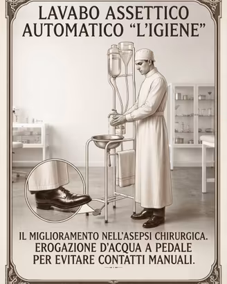 Raro ed Antico Lavabo Medico Chirurgico (Vintage)