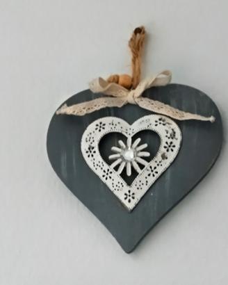addobbo cuore shabby chic 