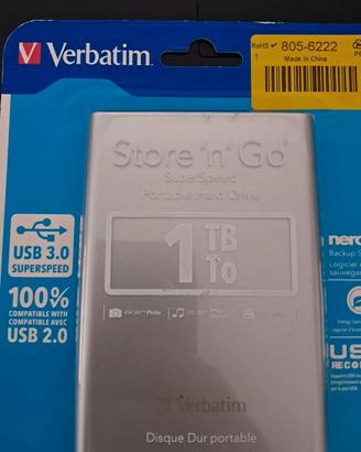 Hard Disk Verbatim Store 'n' Go 63,5 mm Esterno 1
