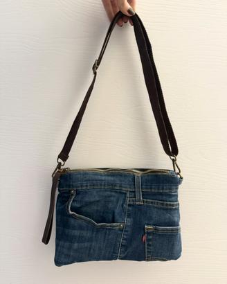 Borsa a tracolla in denim