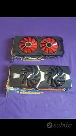 schede video amd rx 570 8gb + r9 280 
