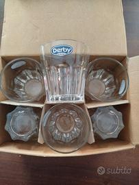 Set 6 bicchieri in vetro trasparente Derby 