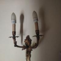 coppia applique anni 70 in ottone 