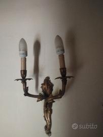 coppia applique anni 70 in ottone 