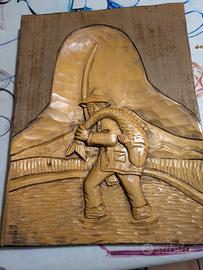 quadro intagliato in legno