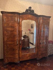 camera da letto in radica e marmo