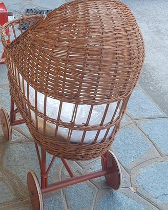 culla bambino in vimini