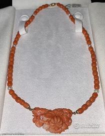 Collana coralli giappone e perle