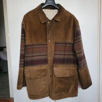 Giacca vintage in pelle scamosciata Navajo