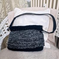 Borsa artigianale fatta a mano Nera e Grigia