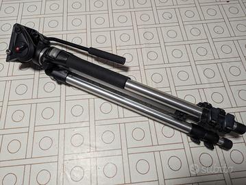cavalletto Manfrotto + testa fluida 500 