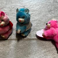 Tre peluches clip orsetti anni 80 vintage
