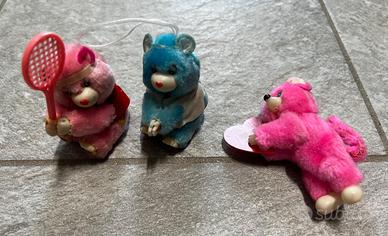 Tre peluches clip orsetti anni 80 vintage