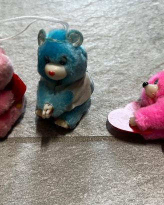 Tre peluches clip orsetti anni 80 vintage
