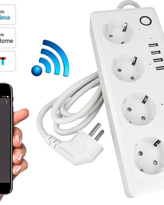 Multipresa Smart WiFi Con 4 Presa Schuko