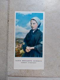 Santino vintage Santa Bernadette Soubirous - Carto