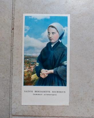 Santino vintage Santa Bernadette Soubirous - Carto