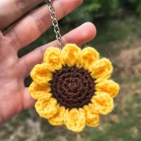 Portachiavi girasole uncinetto