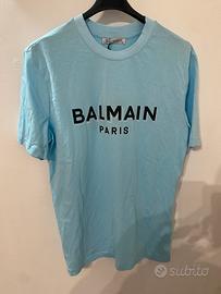 T-shirt Balmain Paris azzurra