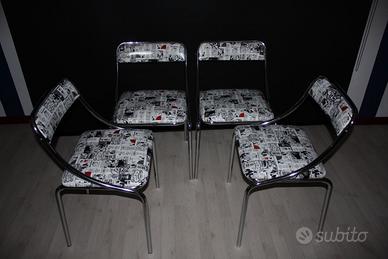 SEDIE ACCIAIO ORIGINALI ANNI '70
