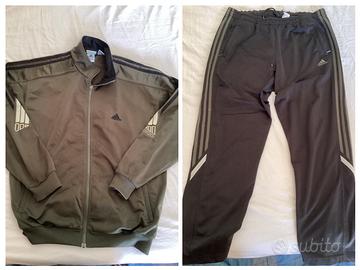 Tuta uomo Adidas verde/nera  taglia XXL