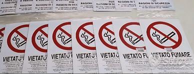 cartelli vietato fumare 