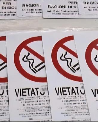 cartelli vietato fumare 