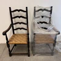 2 sedie alte con braccioli