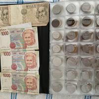 collezione di vecchie lire usate 