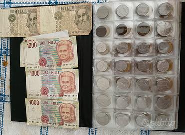 collezione di vecchie lire usate 