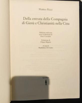 Libro Matteo Ricci Della entrata della Compagnia d