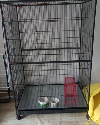 Gabbia voliera ampia per uccelli o roditori