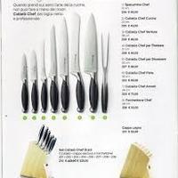TUPPERWARE 5 COLTELLI CHEF+ CEPPO + OMAGGI
