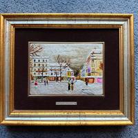 Omaggio a Maurice Utrillo - Pittura su Argento