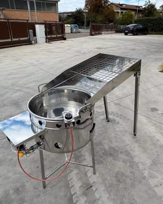 friggitrice a gas con termostati e sonda da lt 18