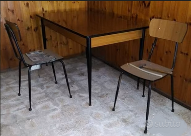 Tavolo + 4 Sedie Formica Vintage 1950 1960 1970