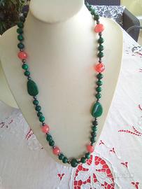 Collana pietra dura malachite