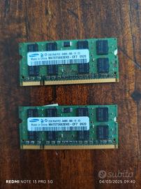 banchi di memoria SAMSUNG 2GB 