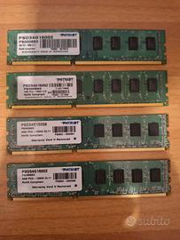 Patriot PSD34G16002 4GB PC3-12800 CL11 Memory RAM